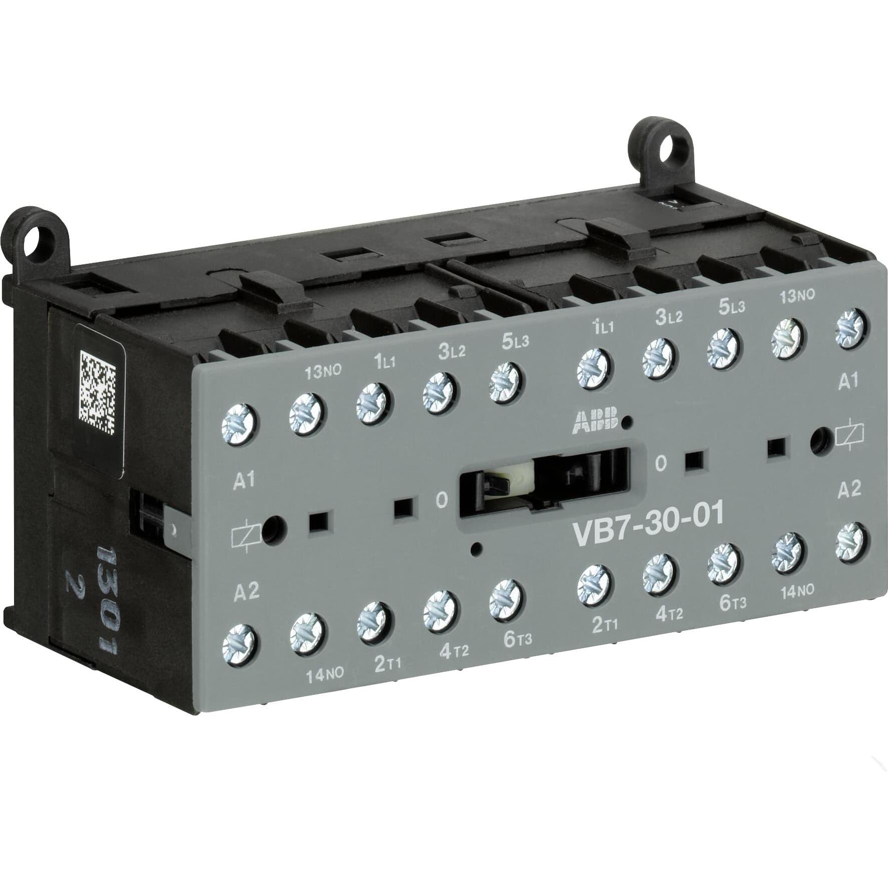 ABB VB7-30-01 VB Leistungsschütz / 24 V Spule, 3 -polig 3 Schliesser / 20 A, Umkehrend, Relais