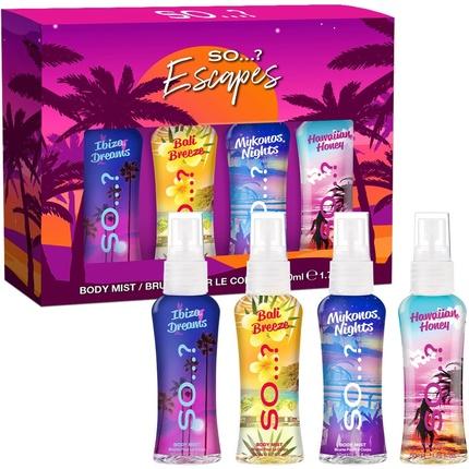 Produktbild So...? Escapes Women's Gift Set Fragrance Spray Set 4 x 50ml Sweet Getaway (Parfum Set)