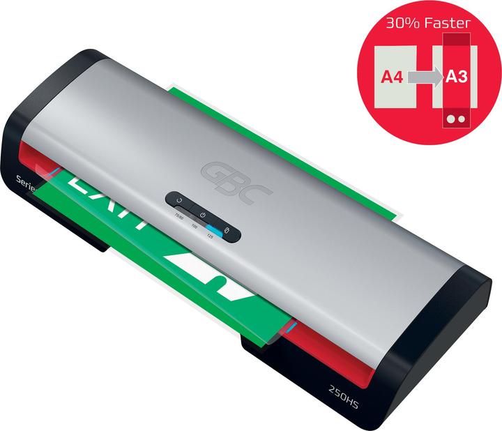 Actual product image GBC Laminator 250HS (EU version) (100 µm, 125 µm, 75 - 125 µm, A3, A4, Credit card)