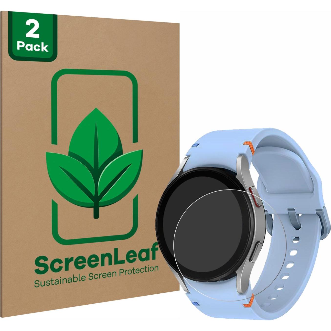 ScreenLeaf Schutzfolie nachhaltiger Displayschutz Display Schutz Folie Klar Transparent, Smartwatch Schutzfolie, Transpa...