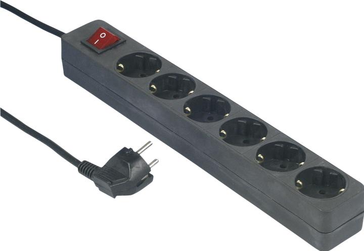 Actual product image REV Table socket outlet 6-fold 1.4 m with switch (6x, CEE 7/3, 1.40 m)
