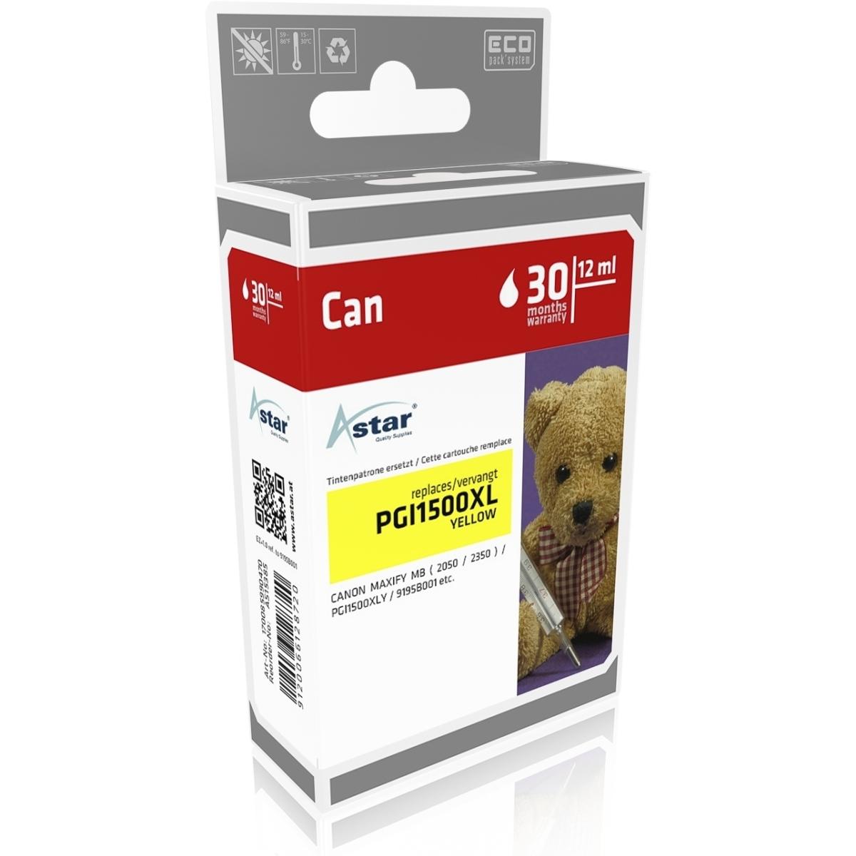 Astar, Druckerpatrone, 12 ml - Gelb - compatible - Tintenpatrone (Y)