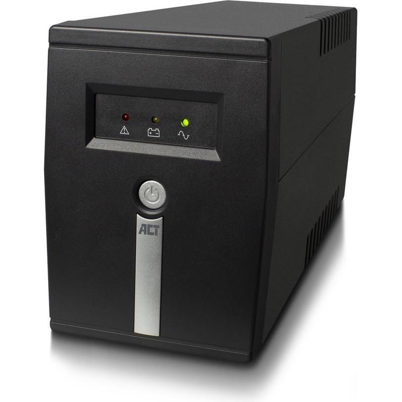 ACT UPS, 600VA, 1x IEC (C13) + 1x Type F outlet, 1x IEC C14 input, 230V, AVR (600 VA, 360 W, Line-Interaktiv USV), USV