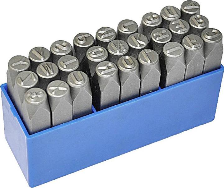 Actual product image KS Tools Letter embossing stamp set, 27 parts, A - Z