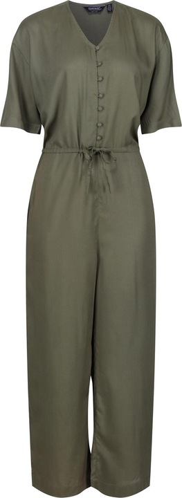 Actual product image Regatta Womens/Ladies Streap Lightweight Button Front Short-Sleeved Jumpsuit (38 D)