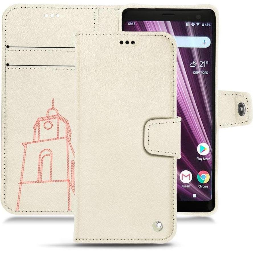 Thumbnail - Noreve Lederschutzhülle Wallet (Sony Xperia XZ3), Smartphone Hülle, Weiss