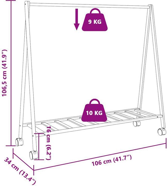 Actual product image vidaXL Kleiderständer