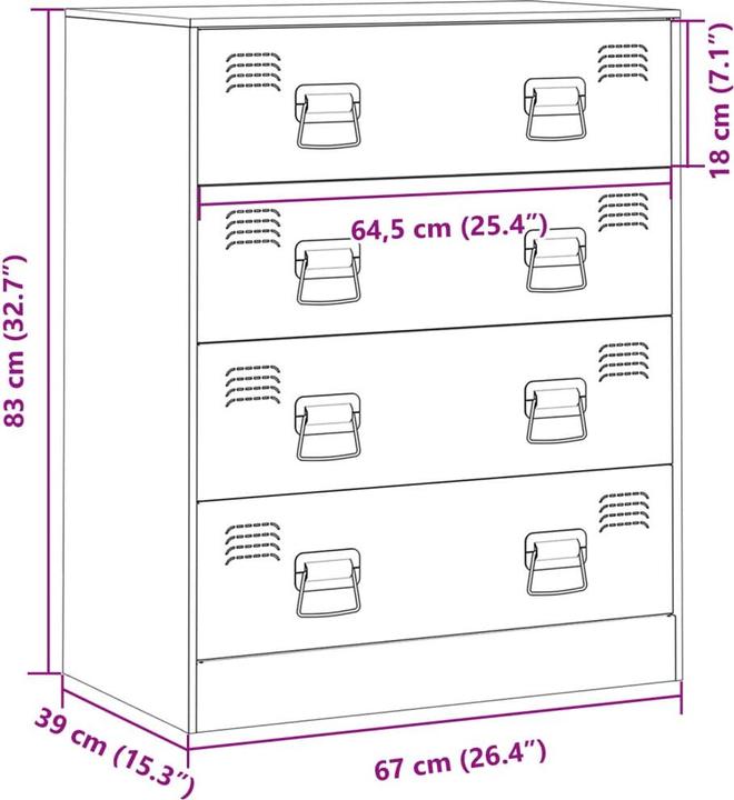 Actual product image VidaXL Kinna (67 x 39 x 83 cm)