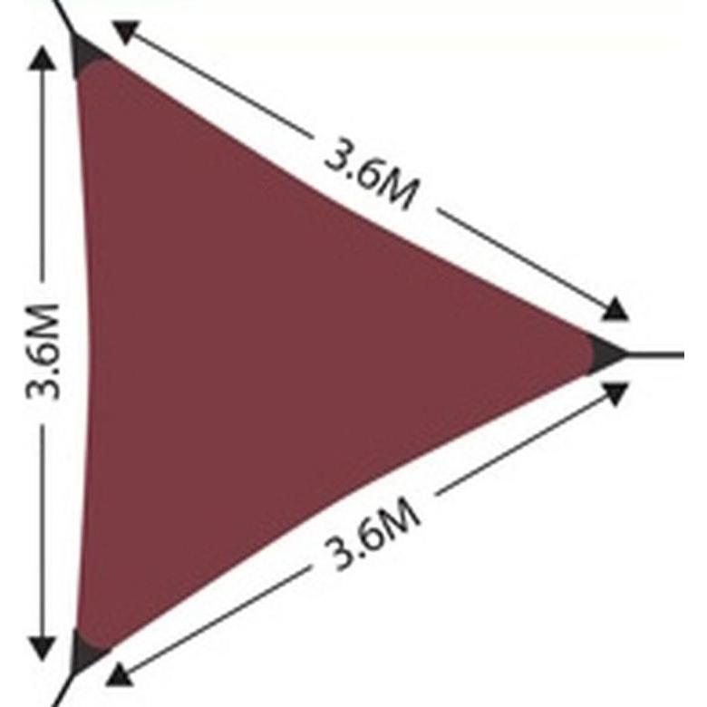 ProGarden, Utensile giardinaggio, ŻAGIEL PRZECIWSŁONECZNY OGRODOWY TRÓJKĄT 3,6X3,6X3,6M BORDOWY