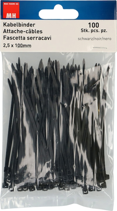 Actual product image Max Hauri Cable ties (Plastic cable ties, 100 mm, 100 pcs.)
