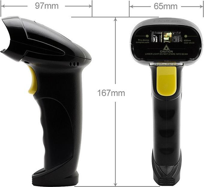 Actual product image Qoltec 1D Laser Barcode Scanner | USB | Black (1D barcodes)