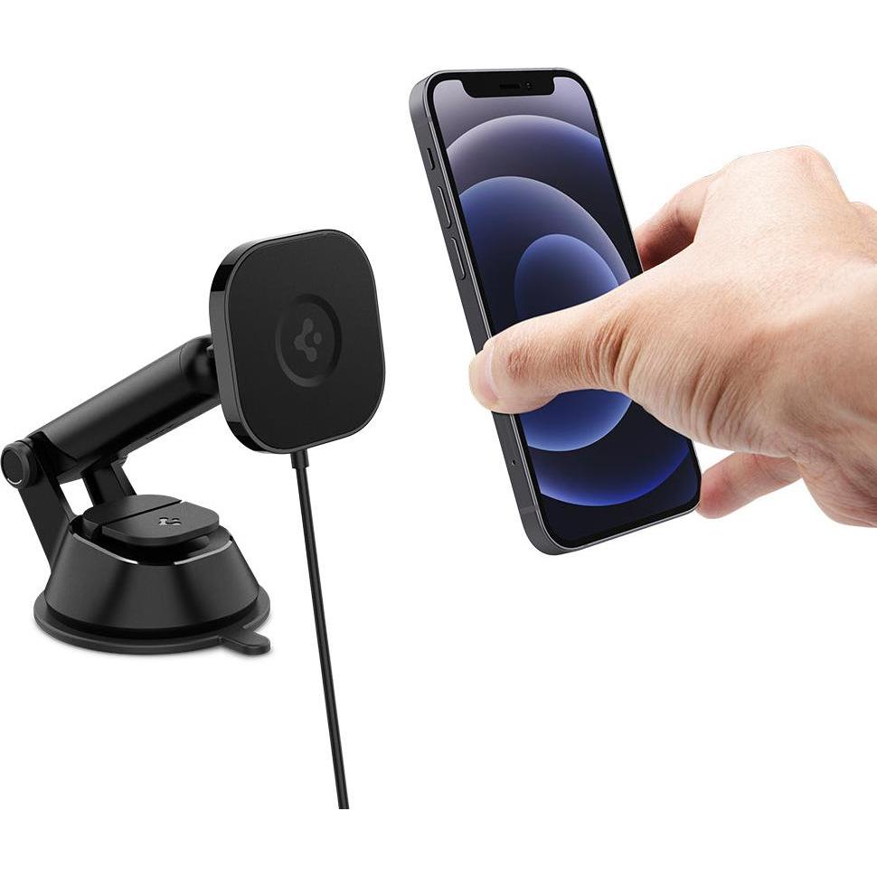 Thumbnail - Spigen Magnetisches MagSafe-Ladegerät ITS35W schwarz, Smartphone Halterung, Schwarz