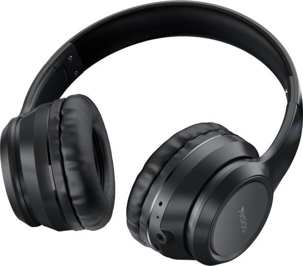 Produktbild Yesido - Wireless Headphones (EP03) - Foldable with Noise Canceling, Super Bass - Black (ANC, 14 h, Kabellos)