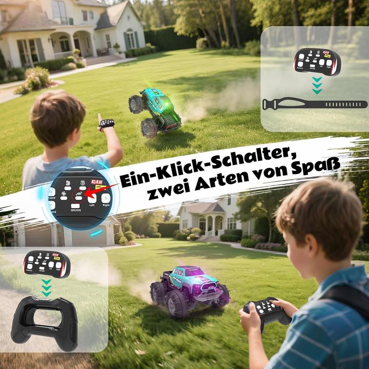Actual product image Sivqike Amphibisches RC Auto mit Gestensteuerung & LED (RTR Ready-to-Run)
