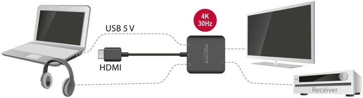 Actual product image Delock HDMI Audio 5.1 Extractor (Extractor)