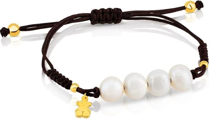 Tous Dark brown bracelet with Nudos pearls 313031510