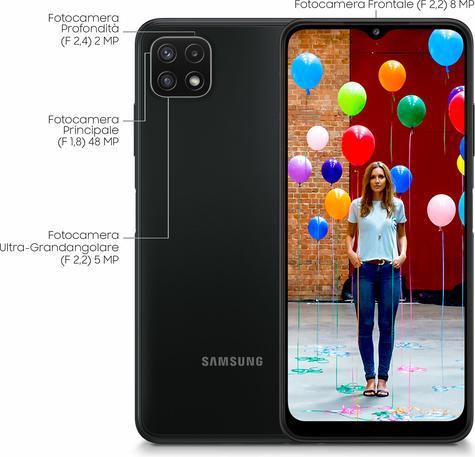 Produktbild Samsung Galaxy A22 5G EU (64 GB, Gray, 6.60", Hybrid Dual SIM + eSIM, 48 Mpx, 5G)