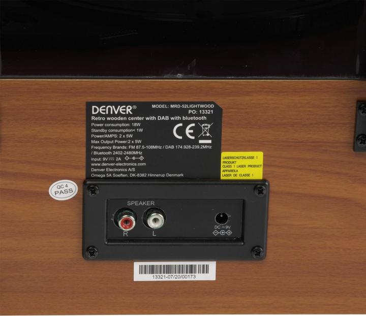 Immagine prodotto Denver MRD-52LW Sistema musicale retrò effetto legno chiaro (Manuale)