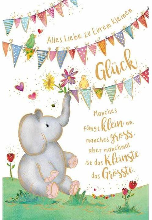 Produktbild ABC Glückwunschkarte Spielender Elefant B6 (1 Stk.)