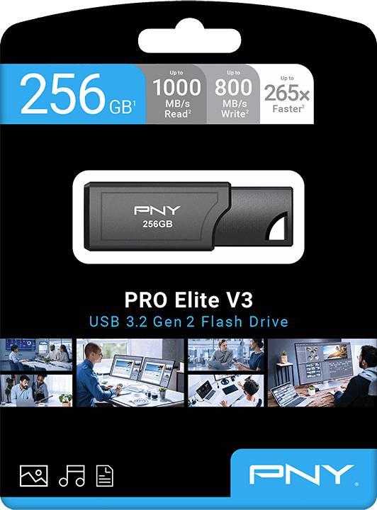 Produktbild PNY Pro Elite V3 USB 3.2 256GB (256 GB, USB-A)