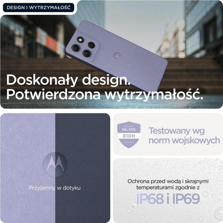 Actual product image Motorola Moto G86 (256 GB, Cosmic Sky, Lilac, 6.67", SIM + eSIM, 5G)