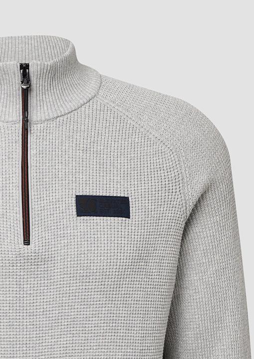 Produktbild s.Oliver Strickpullover Pullover aus Strukturstrick mit Troyer-Kragen (3XL)