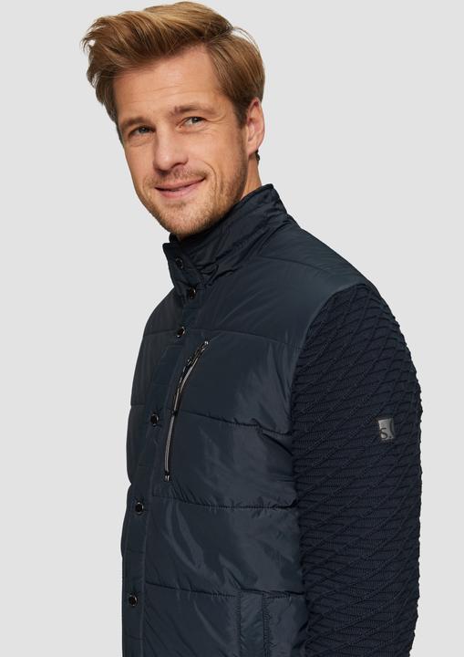 Produktbild s.Oliver Strickjacke Gesteppte Jacke im Fabricmix mit Stehkragen (L)