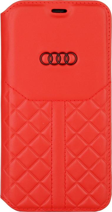 Produktbild Audi ECHTLEDER Book-Case Handyhülle für Apple iPhone 12 / 12 Pro ROT No.119 (Apple iPhone 12, Apple iPhone 12 Pro)