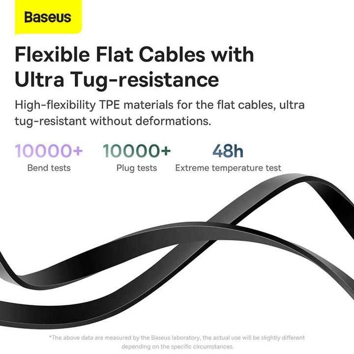 Productafbeelding Baseus Heldere Spiegel 4, USB-C 3-in-1 kabel voor micro USB / USB-C / Lightning 100W / 3,5A 1,1m (Zwart) (1.10 m, USB 3.2 Gen 1)