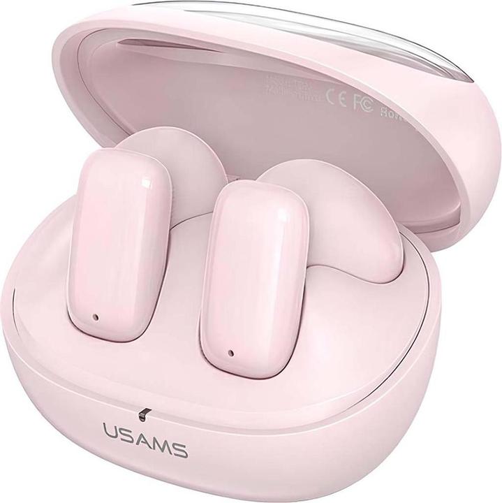 Actual product image Usams Słuchawki Bluetooth 5.3 TWS TD Series bezprzewodowe różowy/pink BHUTD03 (TD22) (5 h, Wireless)