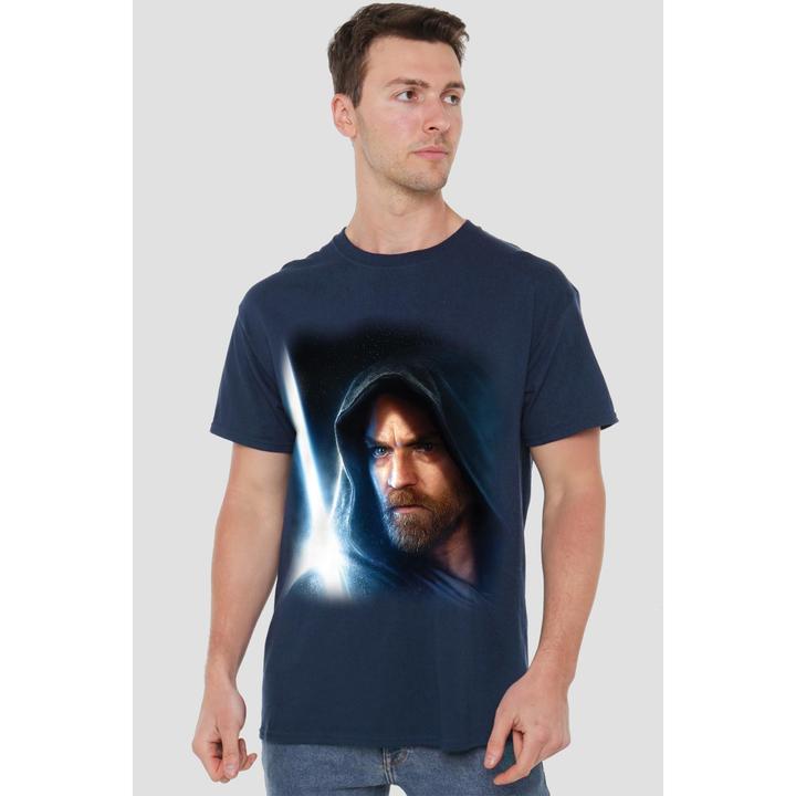 Actual product image Star Wars Mens Obi Wan Kenobi Poster T-Shirt (L)