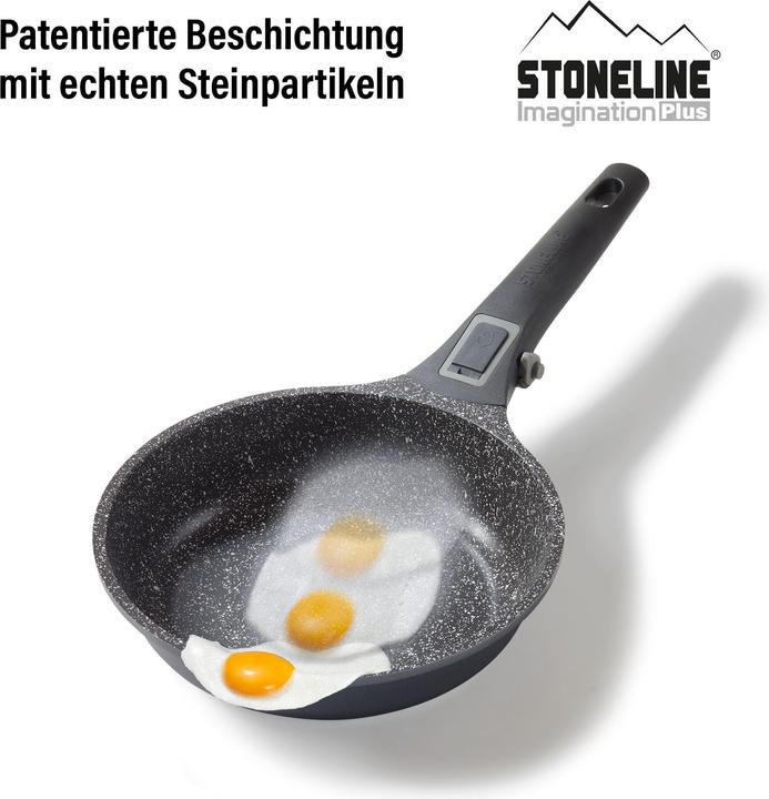 Produktbild Stoneline Imagination PLUS Pfanne 19940 Braten, Durchmesser 20 cm, geeignet für Rocka-Induktionskoch (Bratpfanne, Aluminium, 20 x 5 cm)