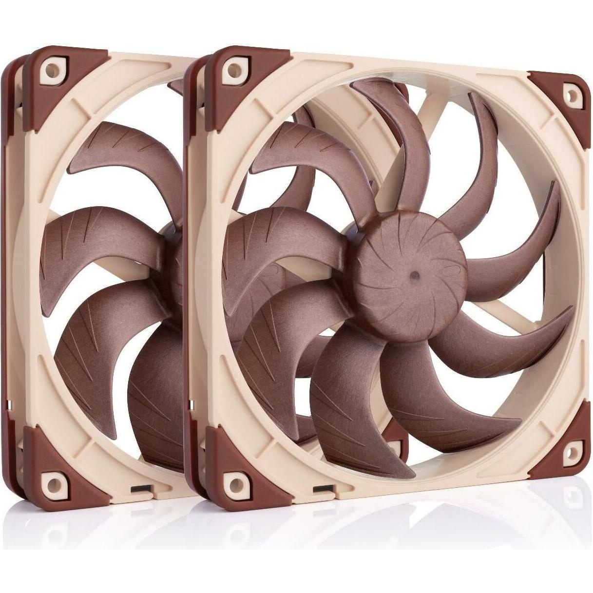 Noctua NF-A14x25 G2 PWM Sx2-PP (140 mm, 2 x), PC Lüfter, Braun