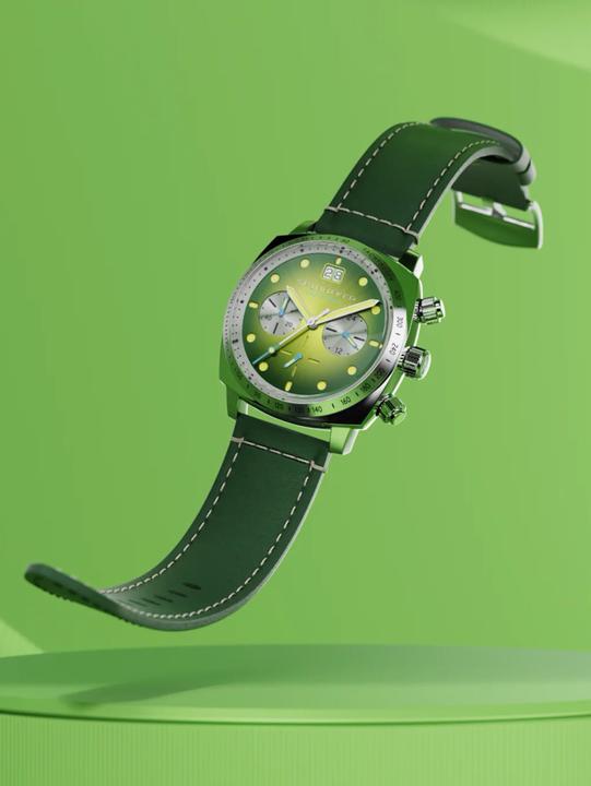 Actual product image Spinnaker SP-5068-06 Men's Watch Hull Chronograph Shire Green 42mm 10ATM (Chronograph)