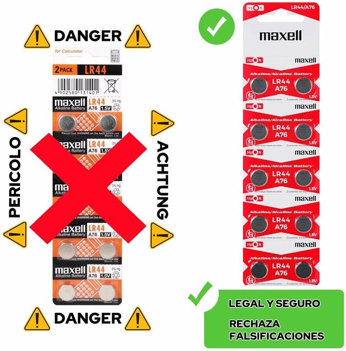 Productafbeelding Maxell LR44 (10 Pcs., LR44, 110 mAh)