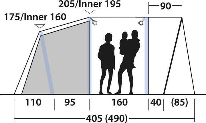 Produktbild Outwell Elmdale 3PA (Tunnelzelt, 21.30 kg, 3 Personen)