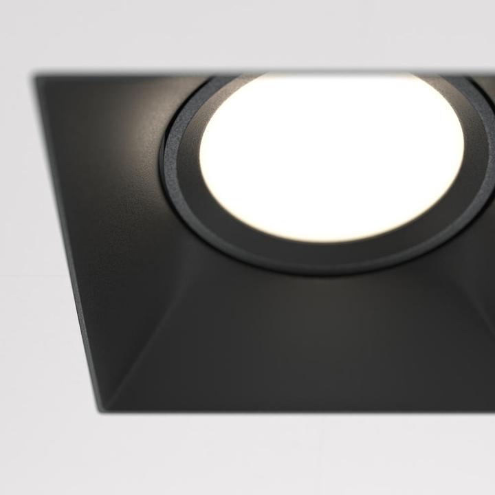 Actual product image Maytoni Dot downlight, recessed GU10 black (GU10)