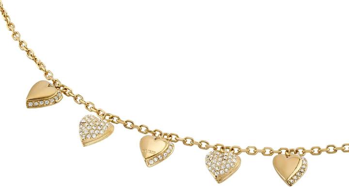 Actual product image Guess By Your Side 16-18" Heart Charms Necklace (Glass, Stainless steel)
