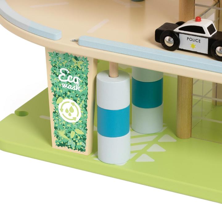 Produktbild Classic World Nachhaltige Holzgarage mit Zubehör, 19-tlg.