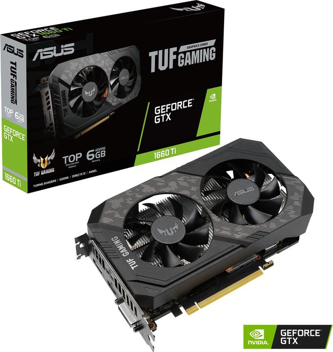 Produktbild ASUS TUF Gaming TUF-GTX1660TI-T6G-EVO-GAMING NVIDIA GeForce GTX 1660 Ti GDDR6 (6 GB)