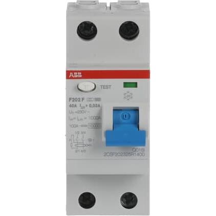 Thumbnail - ABB, Schutzschalter, F202F-40/0,03 FI-SchalterÂ 2P, Type F, 40A, 30mA