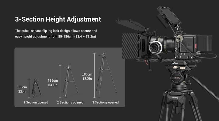 Immagine prodotto SmallRig AD-01 supporto per testa fluida ad alte prestazioni (Metallo)