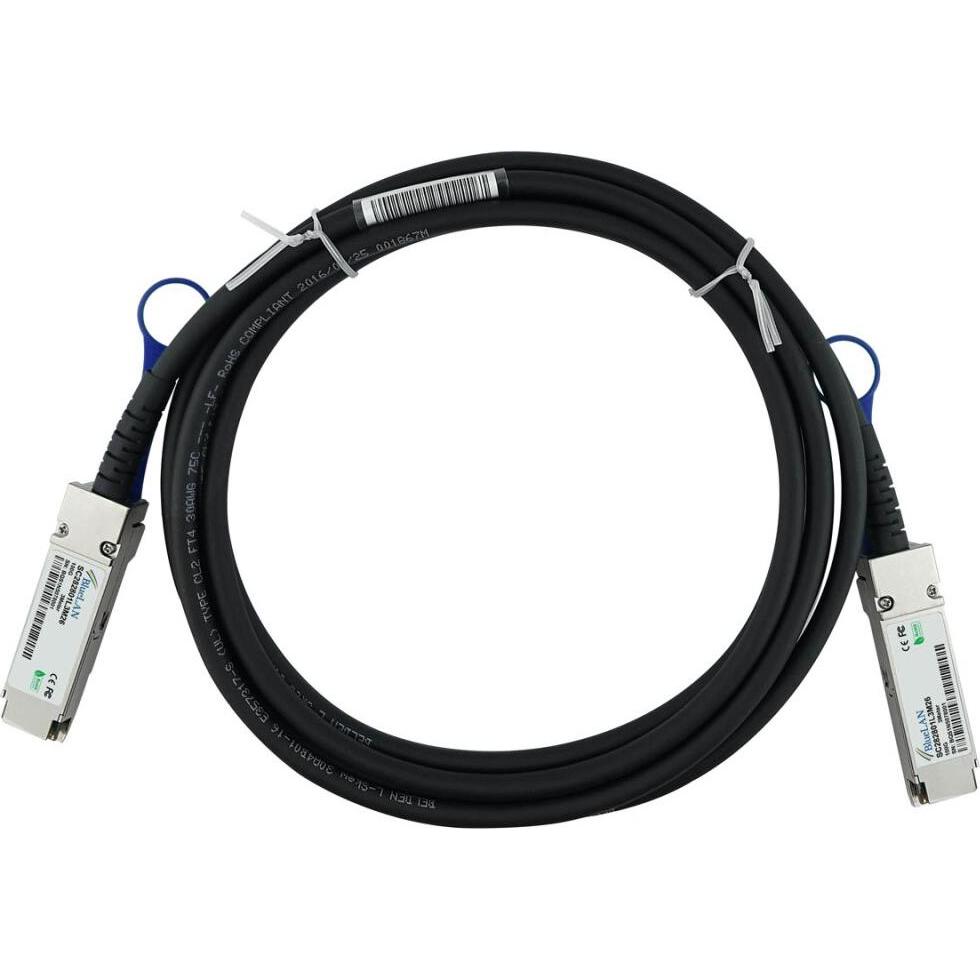 CBO NVIDIA MCP1600-E02AE26 kompatibles BlueLAN DAC QSFP28 SC282801L3M26, Transceiver, Schwarz, Silber