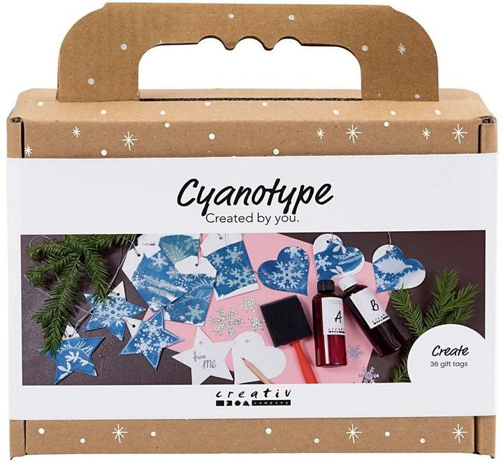 Actual product image Creativ Company Mini Craft Kit Cyanotype - Gift labels - blue - silver (977855)