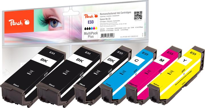Peach E33 Multi Pack (BK, C, M, PBK, Y)