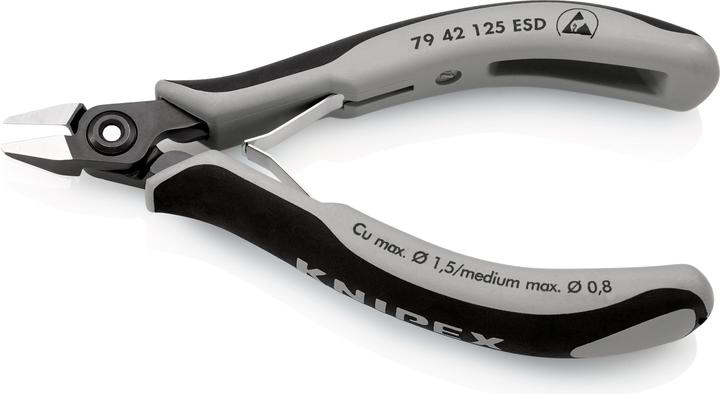 Produktbild Knipex Präzisions-Elektronik-Seitenschneider ESD (125 mm)