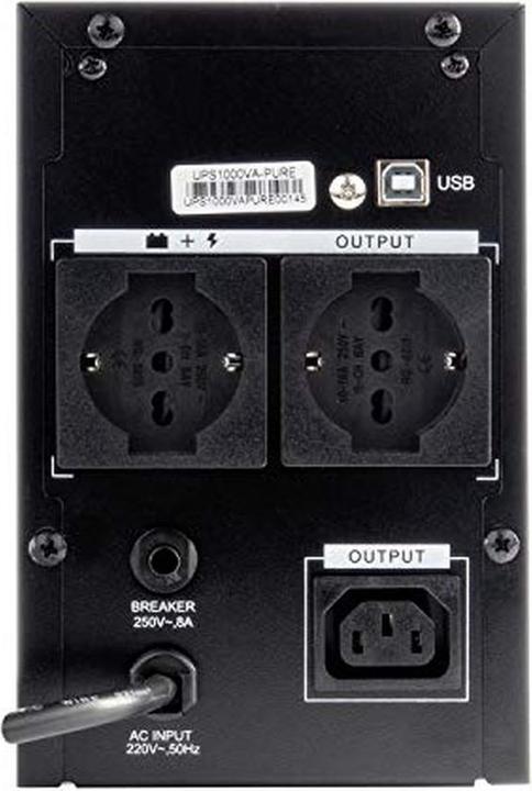 Produktbild Vultech UPS1000VA-PURE (1000 VA, 800 W, Line-Interaktiv USV)