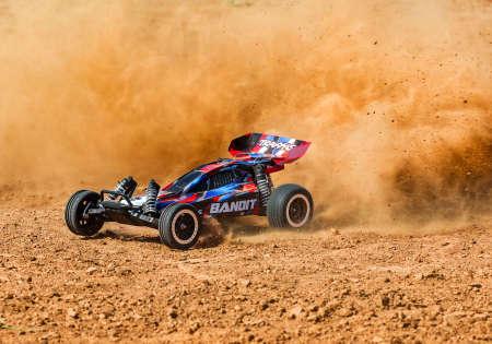 Immagine prodotto Traxxas BUGGY BANDIT HD 1:10 2WD EP RTR ROSSO con caricatore e batteria USB-C (RTR pronto all'uso)