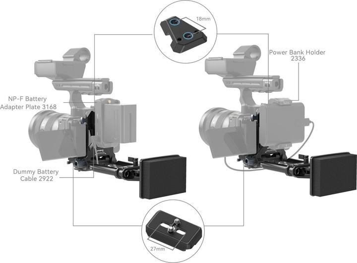 Actual product image SmallRig V-Mount Battery Mount Plate Kit (Advanced) 4063B