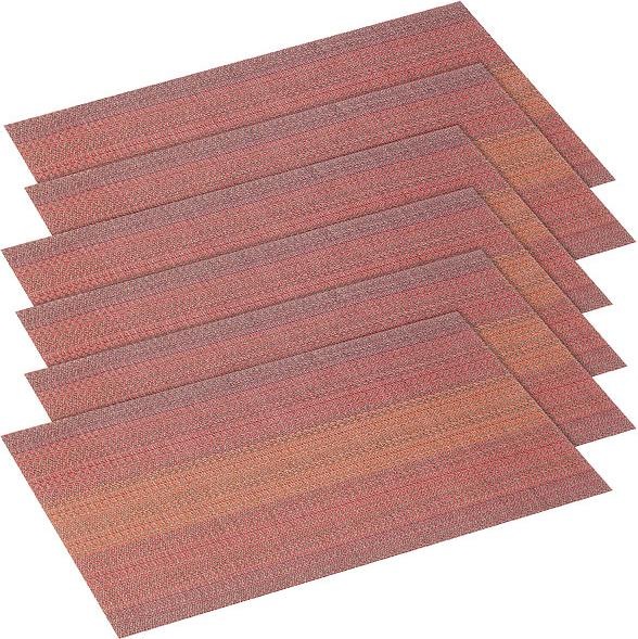 Produktbild Rosenstein & Söhne 6er-Set abwaschbare Tischsets in ansprechender Web-Optik, 45 x 30 cm (6 x, 45 x 30 cm)